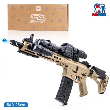 بندقية جل مائي AR-15 F4 كهربائية صحراوي كامل اكسسوارات عظم متقل